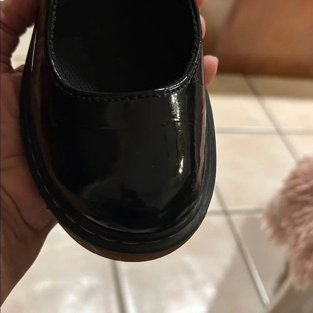 Dr. Martens Junior Glossy Black Patent Leather Mary Jane Shoes Kids Size 1